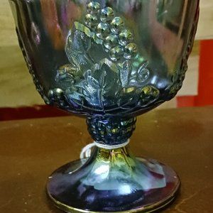 India blue carnival glass